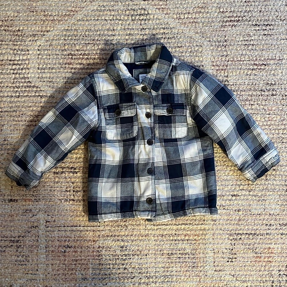 Plaid BabyGap Shacket, Size 3t